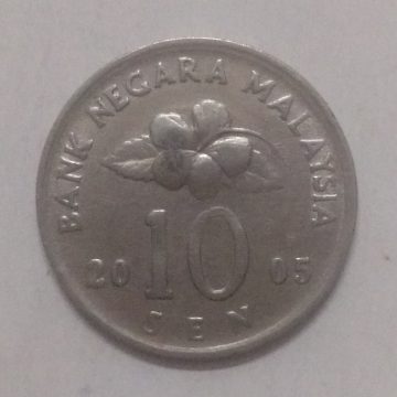 10 Sen _2005 Bank Negara Malaysia (used)