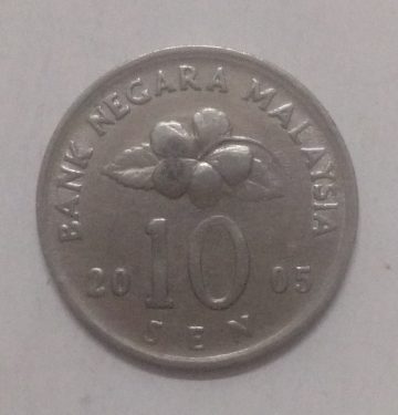 10 Sen _2005 Bank Negara Malaysia (used)