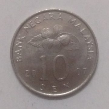 10 Sen _2007 Bank Negara Malaysia (used)