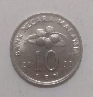 10 Sen _2011 Bank Negara Malaysia (used)