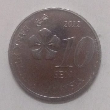 10 Sen _2012 Bank Negara Malaysia (Unc)