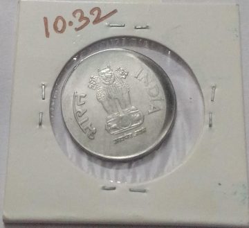 1 RUPEE 2003 HYDERABAD MINT OFF CENTRE ERROR COIN