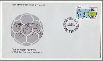 First Day Cover 31 May 1986 13th World Cup Football Championship, Mexico (fdc-1986) (spots/hinged/slightly Damaged/paper Stuck)