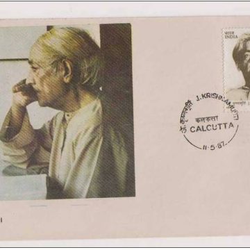 First Day Cover 11 May. '87 Jamini Krishnamurti (Philosopher).(FDC-1987)
