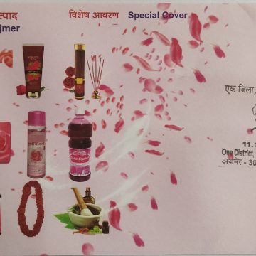 Rose Product of Ajmer (one district one Product) (Special Cover)