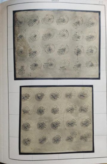 Indian 1852 Used White SCINDE Dawk Sg S1 ?2500 Rare Genuine Imitation & Collector's Pride Tele beach, to Hold This in Their Collection. (34 STAMPS)