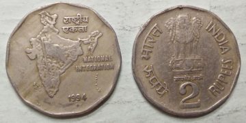 2 RUPEES-1994_Used_1 N