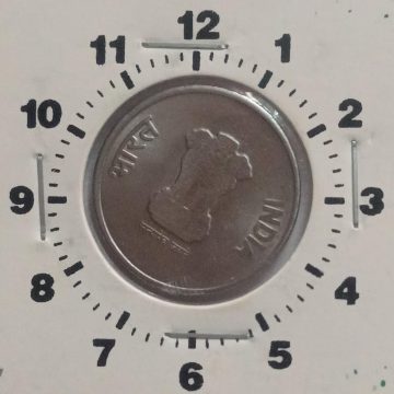 2 RUPEES 2022 NOIDA MINT 1.30 O'CLOCK ROTATION ERROR COIN UNC