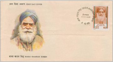 First Day Cover - 06 Oct 1988 Baba Kharak Singh (Patriot) (Fdc-1988)