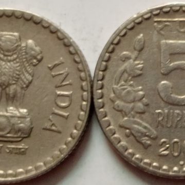 5 RUPEE -2002 -UNC-1NO (NOIDA MINT)