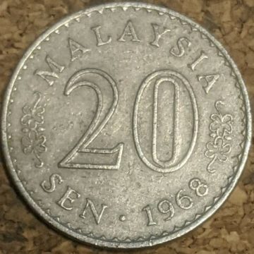 20 Sen _1968 Bank Negara Malaysia (used)