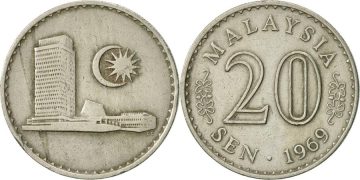 20 Sen _1969 Bank Negara Malaysia (used)