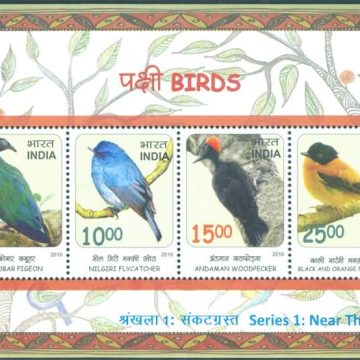 Birds  Near Threatned - 2016 (Indian Miniature Sheets)