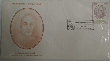 First Day Cover 26 June 2000 50th Death Anniversary Of Swami SahaJan and Saraswati (freedom Fighter, Rural Reformer & Writer) (fdc-2000) (spots/hinged/slightly Damaged/paper Stuck)