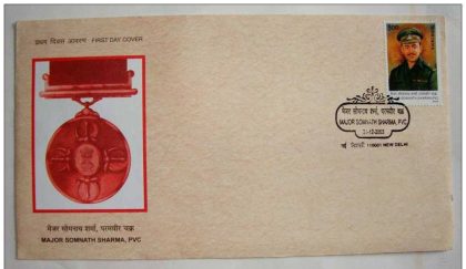 First Day Cover 31 Dec. '03 Major Somnath Sharma (First Recipient of Param Veer Chakra).(FDC-2003) | Indian Postage Stamps | Indian Coins | Old Indian Currency | Rare Indian Coins | Numismatic Collection India