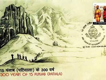 First Day Cover 13 Apr. '05 300 Years of 15 Punjab (Patiala)Regiment.(FDC-2005)
