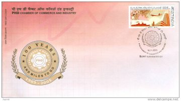 First Day Cover 16 Nov 2005 100 Years Of PhD (Progress, Harmony, Development)(Chamber Of Commerce And Industry) (Fdc-2005)