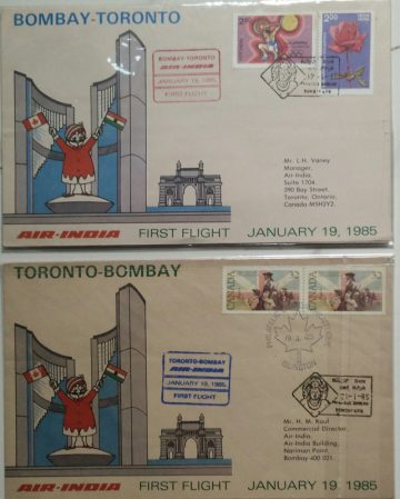 Toronto -Bombay(Single Flight Cover)