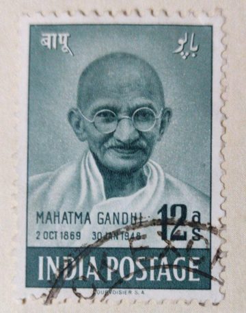 1st Anniv.of Independence Mahatma Gandhi Mourning issue 12a