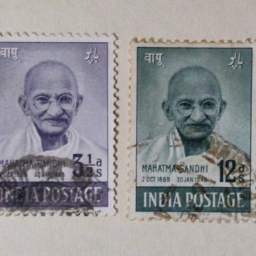 1st Anniv.of Independence Mahatma Gandhi Mourning issue set of 4 stamps