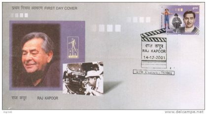 First Day Cover 14 Dec. '01 Raj Kapoor (Film Actor & Director).(FDC-2001) | Indian Postage Stamps | Indian Coins | Old Indian Currency | Rare Indian Coins | Numismatic Collection India