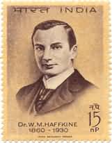 16 Mar. 64 Dr. W. M. W. Haffkine. Personality, Bacteriologist, Microbiologist, Vaccines, Cholera, Bubonic Plague, 15 nP.  (Hinged/Gum washed stamp)