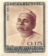 10 Sep. 65 Govind Ballabh Pant. Personality, Freedom Fighter, Politician, Indian National Congress, 15 P.  (Hinged/Gum washed stamp)