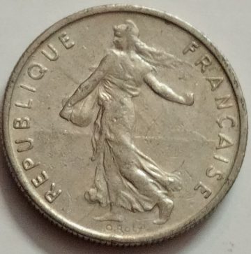 Half Franc 1969 Liberte Egalite Fraternite(used)