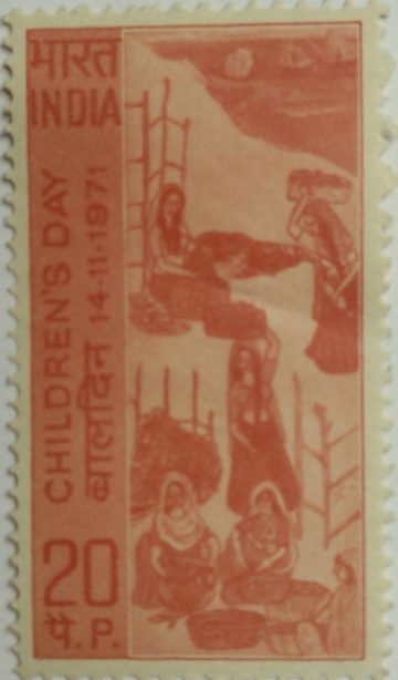 Childrens Day. Childrens Day, Women at Work, 20 P. (Hinged/Gum washed stamp)