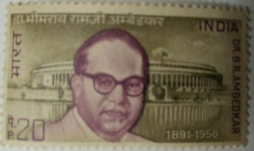 Dr. B. R. Ambedkar. Personality, Constitution, Jurist, Politician, Philosopher, Anthropologist, Historian, Economist, Bharat Ratna, Parliament?(hinged/gum-washed stamp)