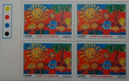 Children's day(Block of 4 TL Stamp) | Indian Postage Stamps | Indian Coins | Old Indian Currency | Rare Indian Coins | Numismatic Collection India