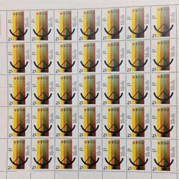 Satellite Instructional Television Experiment. Satellite, Television, Experiment, Communication, Broadcasting, Media 25 P. (Hinged/Gum washed stamp Fullsheet-35 Stamps)