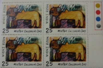 Cow Art(Block of 4 TL Stamp)