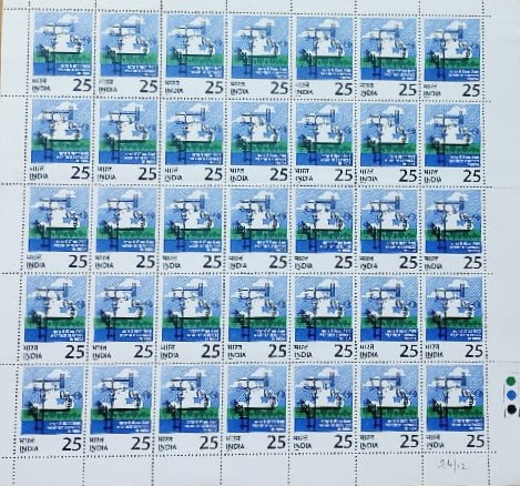 Weather Services in India. Meteorology, Weather, Meteorological Instruments, Rain, Rs.25p- MNH (Stamp Full Sheets - 35stamps)