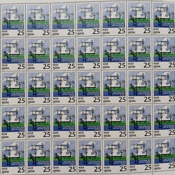 India-80, Mail Carrying Aircrafts. Air India, Boeing 747, Airmail, Aircraft, Rs. 2 (Hinged/Gum washed stamp Fullsheet -35 Stamps)