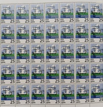 India-80, Mail Carrying Aircrafts. Air India, Boeing 747, Airmail, Aircraft, Rs. 2 (Hinged/Gum washed stamp Fullsheet -35 Stamps)
