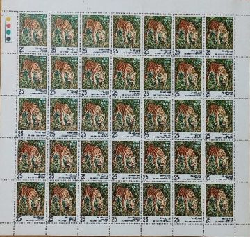 Jim Corbett Birth Centenary. Personality, Hunter, Conservationist, Author, Naturalist, Tiger, Wild Life, Centenary,Rs.25p- MNH (Stamp Full Sheets - 35stamps)