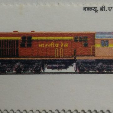 Indian Locomotives - WDM 2 1963. Railway, Locomotive, Diesel Engine, 25 P.  (Hinged/Gum washed stamp)