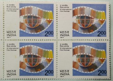 6th International Film Festivaql of India (Block of 4 stamp)
