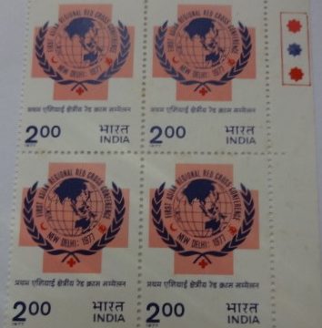 1st Asian Regional Red Cross conference emblem(Hinged gumwash Block of 4 TL)