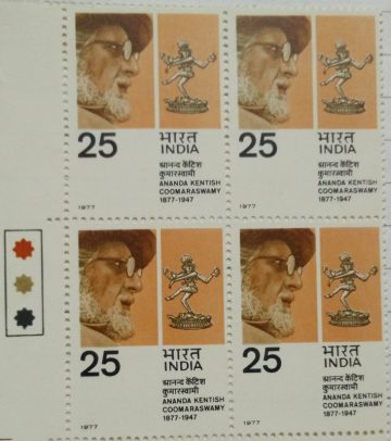 Birth Cent of Ananda Kentish Coomaraswamy Hinged gumwash Block of 4 TL