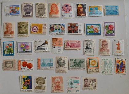 1977Complete year pack 37  Stamp (Hinged/Gum washed) | Indian Postage Stamps | Indian Coins | Old Indian Currency | Rare Indian Coins | Numismatic Collection India