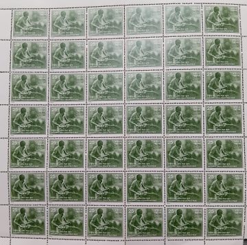 National Small Industries Fair. Industry, Fair, Event, Business, Lathe, Machine Operator, 25 P.  (Hinged/Gum washed stamp Fullsheet-42 Stamps)