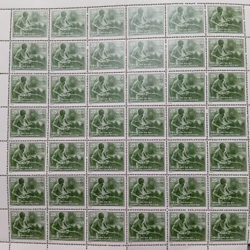 National Small Industries Fair. Industry, Fair, Event, Business, Lathe, Machine Operator, 25 P.  (Hinged/Gum washed stamp Fullsheet-42 Stamps)