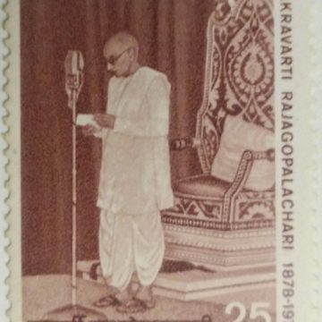 Chakravarti Rajagopalachari. Personality, Lawyer, Freedom Fighter, Governor General, Politician, Writer, Statesman, 25 P.  (Hinged/Gum washed stamp)