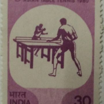 5th Asian Table Tennis Championship. Sport, Table Tennis, Player, Bat, Ball, 30P.  (Hinged/Gum washed stamp)