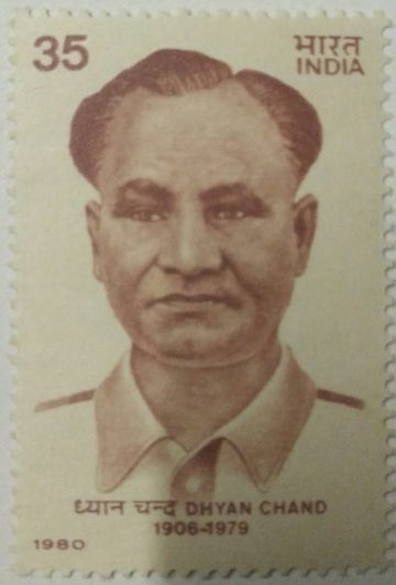 Dhyan Chand. Personality, Sports, Hockey Player, 35 P.  (Hinged/Gum washed stamp)