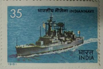 Indian Navy Day. Navy, Defence, I.N.S. Taragiri, Frigate, Sea, 35 P.  (Hinged/Gum washed stamp)