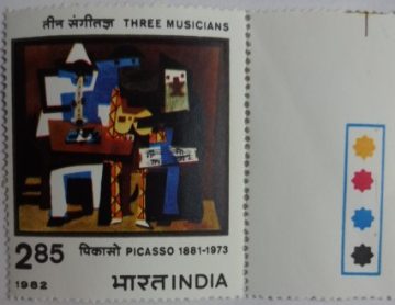 Three Musicians (Traffic Light Stamp)