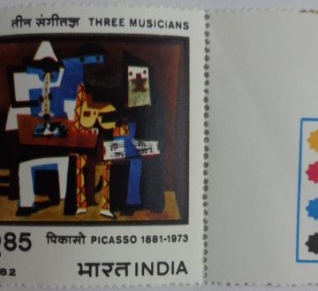 Three Musicians (Traffic Light Stamp)